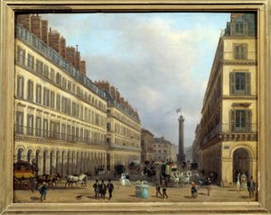 Rue Castiglione in Paris im Jahr 1829 von Giuseppe Canella