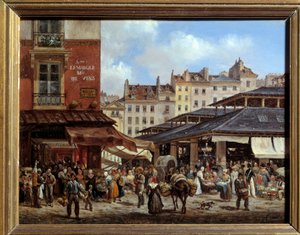 Blick auf die Hallen in Paris
