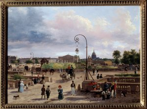 Ansicht des Place Louis XVI (heutiger Place de la Concorde) von Giuseppe Canella