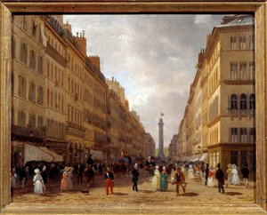 Ansicht der Rue de la Paix in Paris