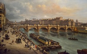 Le Pont-Neuf und die Stadt Paris von Giuseppe Canella the Elder