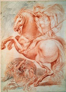 Sankt Georg und der Drache, 17. Jahrhundert von Giuseppe Cesari