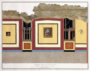 Der größte Teil der längsten Wand eines Atriums von Pompeji von Giuseppe Chiantarelli