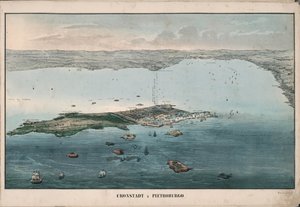 Panoramablick auf Kronstadt, 1853