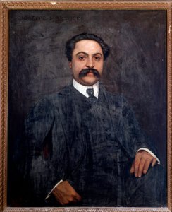 Porträt von Giuseppe Martucci (1856-1909) italienischer Komponist, Dirigent, Pianist und Lehrer. Gemälde von Giuseppe de Sanctis (1858-1924) 1904 Bologna, Civico Museo Musicale von Giuseppe De Sanctis