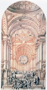 Projektentwurf für die Evangelienstadt, ca. 1716-1756 von Giuseppe Galli Bibiena