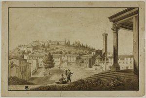 Ansicht der Piazza in Fiesole