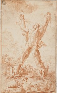 Kreuzigung des heiligen Andreas (oder des heiligen Pantaleon?) von Giuseppe Ghezzi