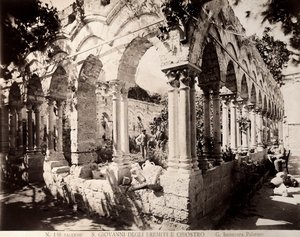 Kreuzgang der Kirche San Giovanni degli Eremiti in Palermo von Giuseppe Incorpora