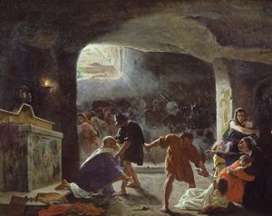 Erste Christen in Katakomben getötet