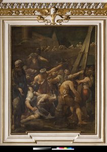 Der Heilige Andreas vor dem Kreuz seines Martyriums
