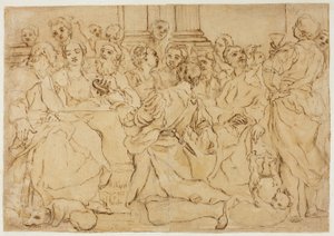 Studie für die Hochzeit zu Kana von Giuseppe Maria Crespi