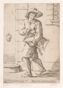 Maurer (Straßenverkäufer in Bologna) von Giuseppe Maria Mitelli (signed by artist)