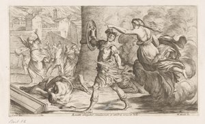 Geist von Kreusa erscheint Aeneas (Aeneam alloquitur simulacrum et umbra creusae) (Omzwervingen van Aeneas) (L