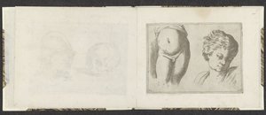 Nackter Unterkörper und Kopf eines Kindes von Giuseppe Maria Mitelli