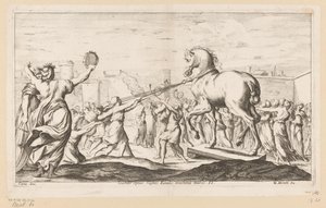 Das Trojanische Pferd wird hereingebracht (Die Irrfahrten des Aeneas)
