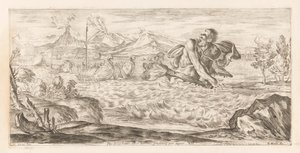 Polyphemus verfolgt die Flotte des Aeneas (Omzwervingen van Aeneas, L