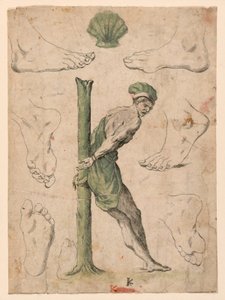 Probedrucke von vier Platten aus "Alfabeto in Sogno" [Traumalphabet]: Buchstabe K von Giuseppe Maria Mitelli
