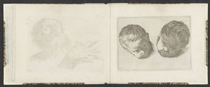 Zwei Köpfe von jungen Kindern von Giuseppe Maria Mitelli