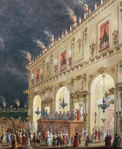 Feier in Cascine zu Ehren von Ferdinand III., Nachtkonzert im Hof des Casinos von Giuseppe Maria Terreni