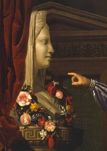Alter Mann zeigt seiner Enkelin die Herm von Maria Luigia von Giuseppe Molteni