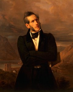 Porträt von Alessandro Manzoni von Giuseppe Molteni