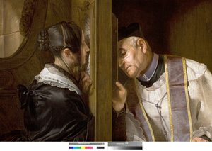 Das Geständnis, 1838 von Giuseppe Molteni