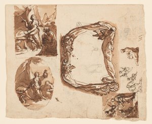 Judith und Holofernes und andere Studien (recto); Diana und Endymion (verso) von Giuseppe Nicola Nasini