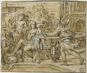 David und Bathseba von Giuseppe Passeri