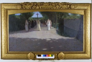Die Prozession. Gemälde von Giovanni Pellizza da Volpedo (1868-1907) von Giuseppe Pellizza da Volpedo