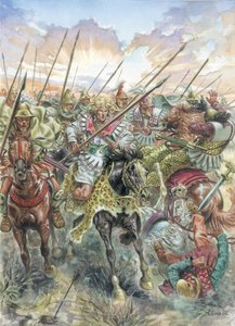 Alexander der Große führt seine Armee