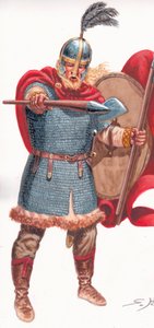 Barbarischer Anführer (Westgoten, Goten oder Vandalen) von Giuseppe Rava