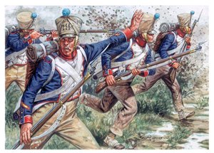 Erstes Kaiserreich: Soldaten des 111. Linieninfanterieregiments - Illustration von Giuseppe Rava von Giuseppe Rava