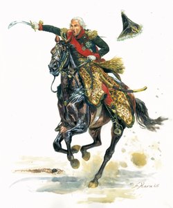 Erstes Kaiserreich: der Angriff von Jean Baptiste Bessieres (1768-1813), Herzog von Istrien von Giuseppe Rava