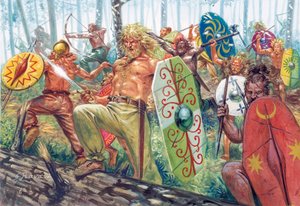 Horde deutscher Krieger - Horde germanischer Krieger - von Giuseppe Rava