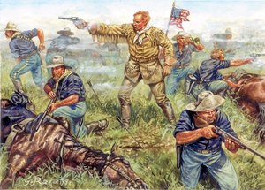 Indianerkriege zwischen Sioux und Cheyenne-Indianern und den Vereinigten Staaten: Die letzte Schlacht von George Armstrong Custer (1839-1876), amerikanischer Kavalleriegeneral, am 25. Juni in der Schlacht am Little Big Horn (Bighorn), Montana von Giuseppe Rava