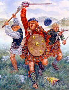 Letzte Jakobiten-Rebellion: der Angriff der Highlander in der Schlacht von Culloden 1746 von Giuseppe Rava