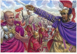 Scipio Africanus und Hannibal - Illustration von Giuseppe Rava von Giuseppe Rava