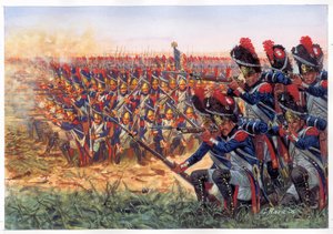 Die Kaiserliche Garde Napoleons I. (1769-1821) in der Schlacht von Waterloo von Giuseppe Rava