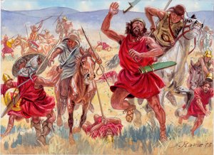 Die thessalischen Reiter überraschen die Spartaner von Giuseppe Rava