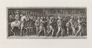 Der Einzug der Franzosen in Mailand, 15. Mai 1796 von Giuseppe Rosaspina, after Andrea Appiani