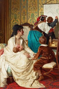 Die Freuden der guten Mutter von Giuseppe Sciuti