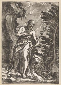 Heiliger Hieronymus in der Wildnis von Giuseppe Scolari