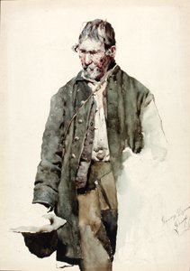 Studie eines alten Mannes, spätes 19. bis frühes 20. Jahrhundert von Giuseppe Signorini
