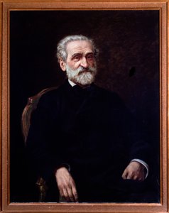 Porträt von Giuseppe Verdi (1813-1901), italienischer Komponist. Bologna, Civico Museo Musicale