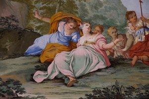 Darstellungen des Mythos von Diana, von Domenico und Giuseppe Valeriani, Fresko