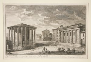 Ruinen in der Nähe der Ponte Palatino von Giuseppe Vasi