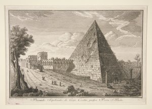 Pyramide des Gaius Cestius von Giuseppe Vasi