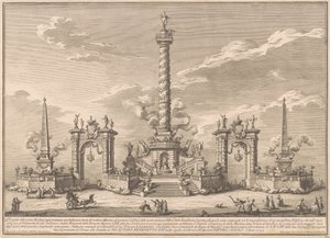 Die Prima Macchina für die Chinea von 1752: Eine Deliziosa, die auf die Villa Carl