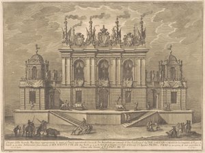 Die Seconda Macchina für die Chinea von 1775: Ein Stierkampf, 1775